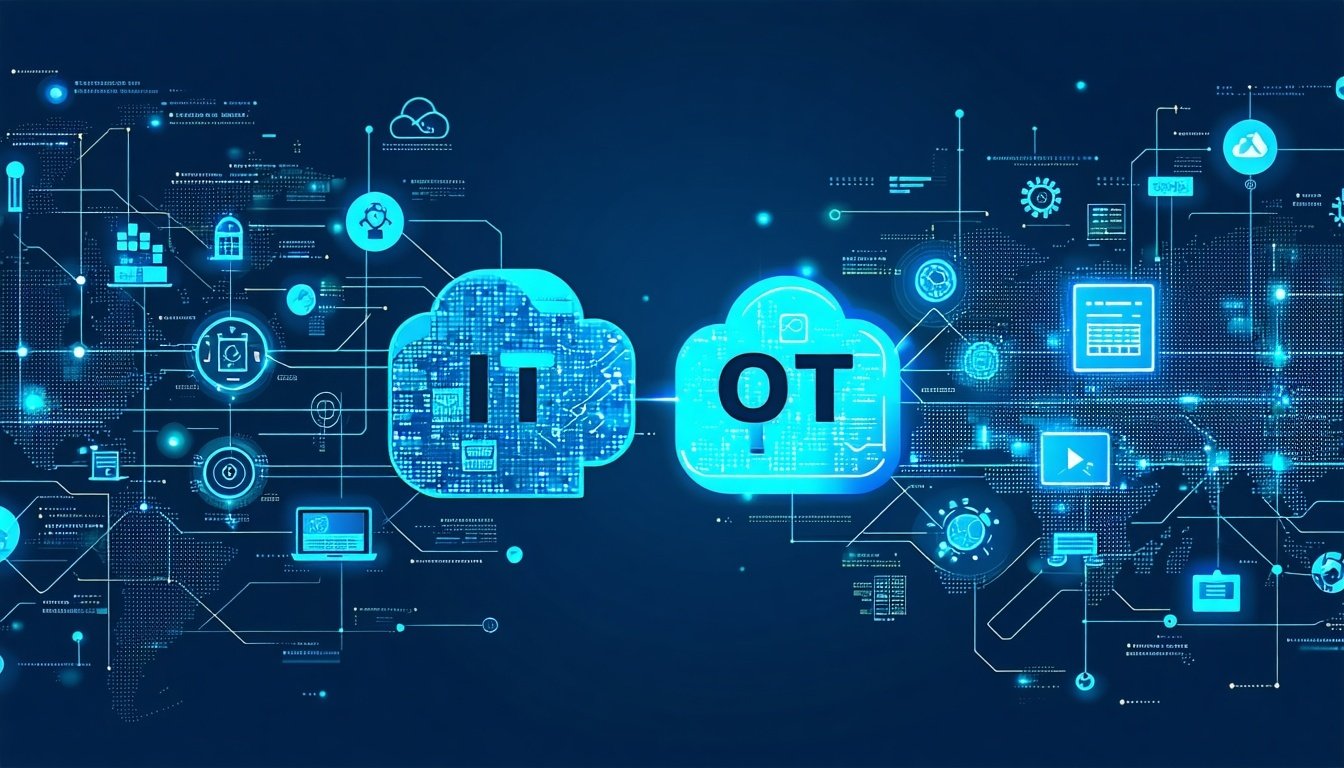 A visual representation of IT and OT systems mergi
