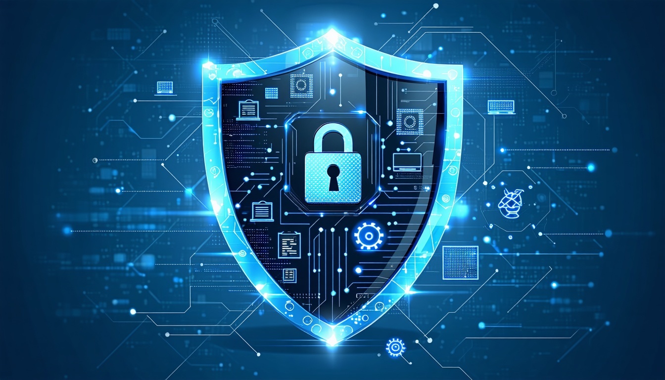 A visual representation of a digital shield protec