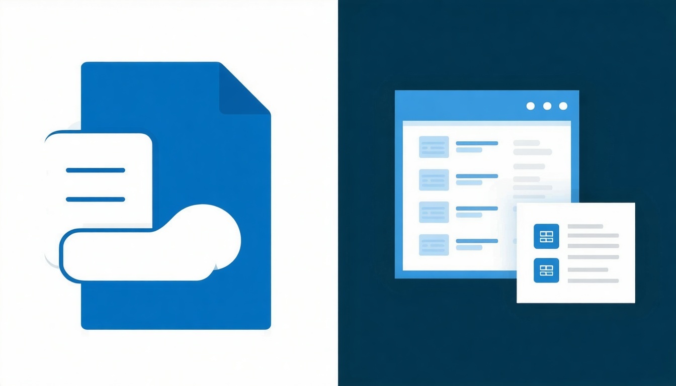 Two contrasting images of SharePoint and a generic