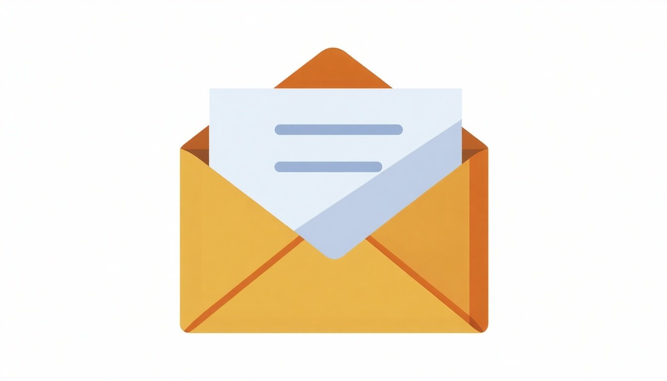 a vector image depicting a succesful email envelop