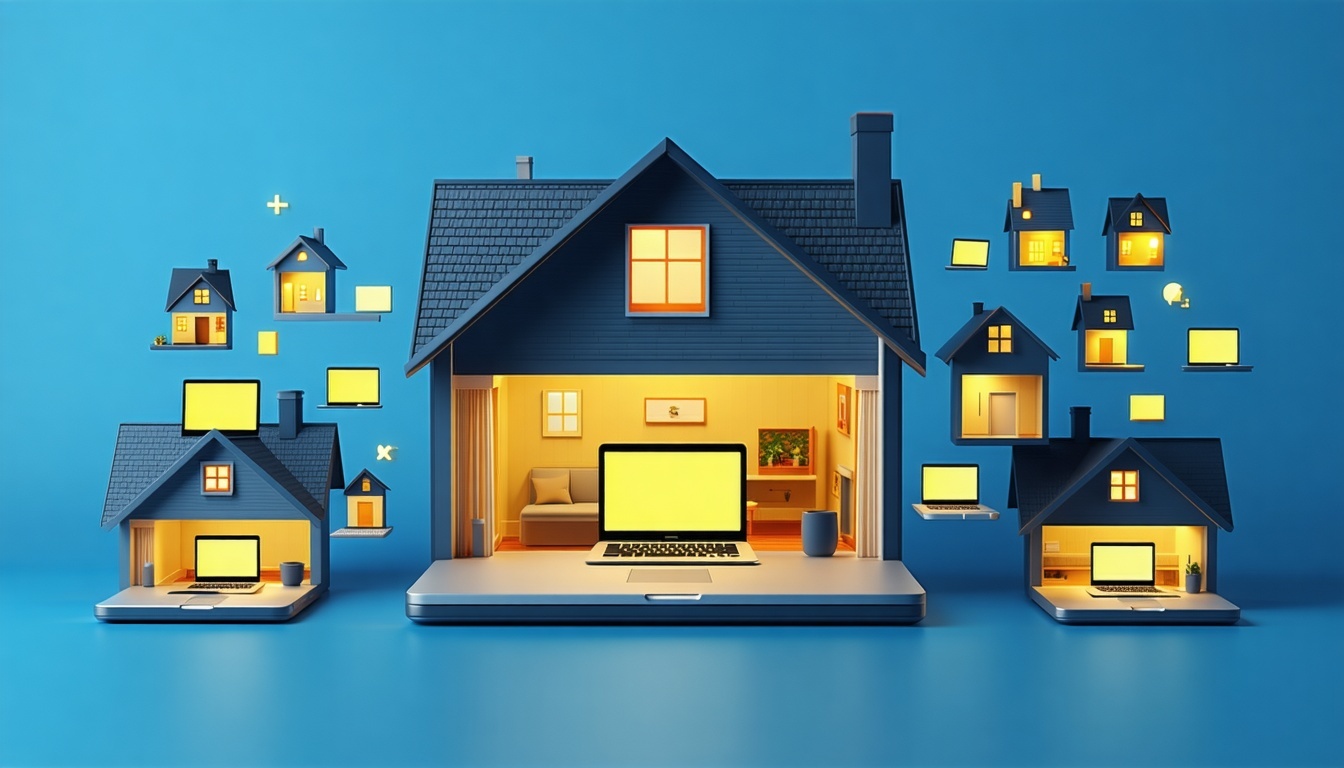 vector image depicting a laptop computer inside of