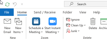 set focus and other section on outlook for mac